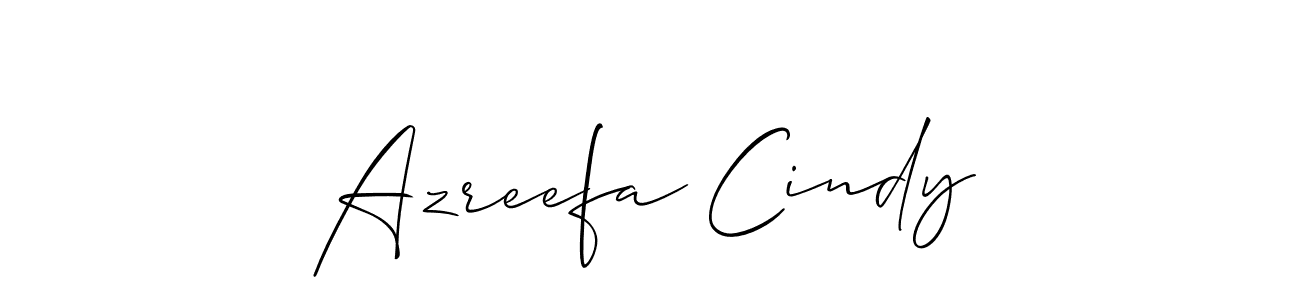 Create a beautiful signature design for name Azreefa Cindy. With this signature (Allison_Script) fonts, you can make a handwritten signature for free. Azreefa Cindy signature style 2 images and pictures png