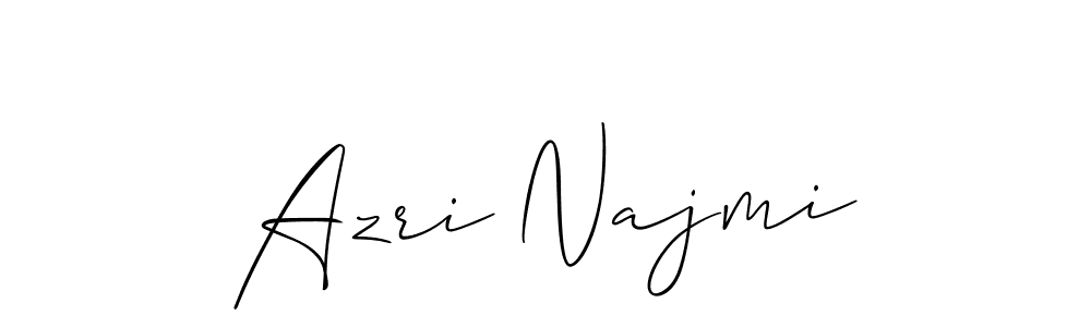 Also You can easily find your signature by using the search form. We will create Azri Najmi name handwritten signature images for you free of cost using Allison_Script sign style. Azri Najmi signature style 2 images and pictures png