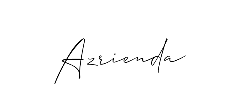 You can use this online signature creator to create a handwritten signature for the name Azrienda. This is the best online autograph maker. Azrienda signature style 2 images and pictures png