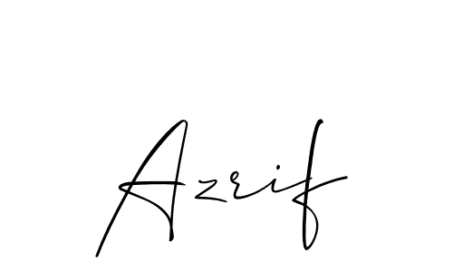 How to make Azrif signature? Allison_Script is a professional autograph style. Create handwritten signature for Azrif name. Azrif signature style 2 images and pictures png