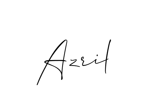 Create a beautiful signature design for name Azril. With this signature (Allison_Script) fonts, you can make a handwritten signature for free. Azril signature style 2 images and pictures png