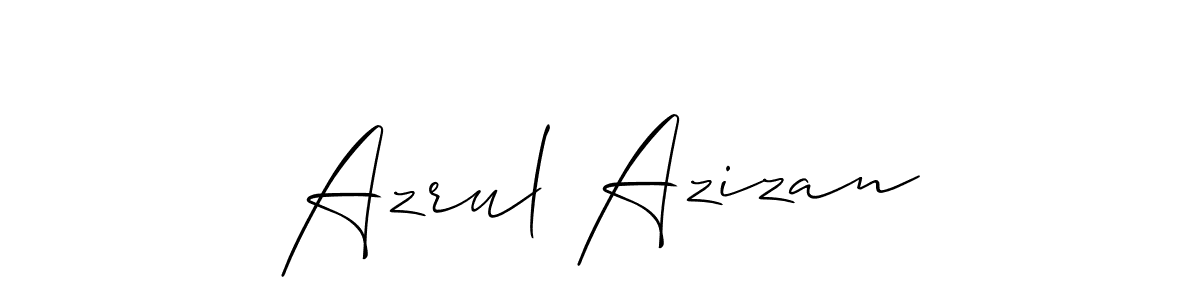 Use a signature maker to create a handwritten signature online. With this signature software, you can design (Allison_Script) your own signature for name Azrul Azizan. Azrul Azizan signature style 2 images and pictures png