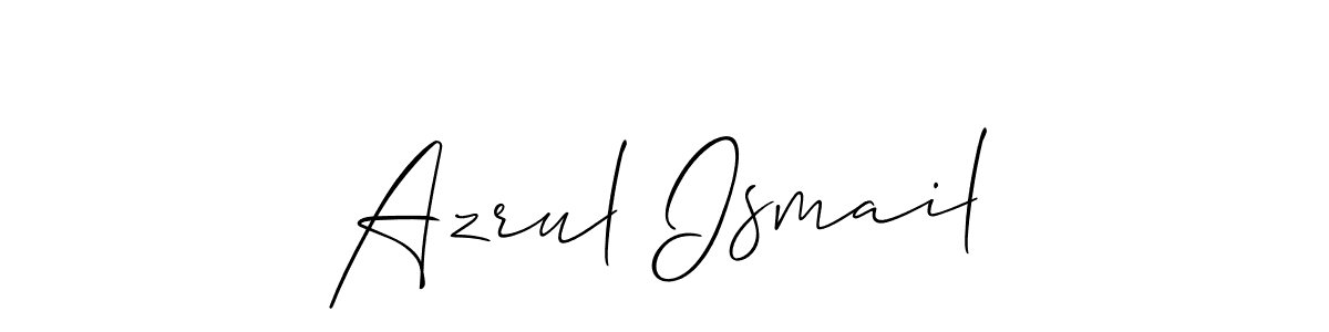 Use a signature maker to create a handwritten signature online. With this signature software, you can design (Allison_Script) your own signature for name Azrul Ismail. Azrul Ismail signature style 2 images and pictures png