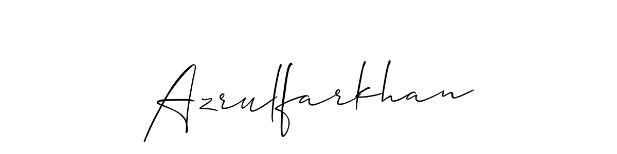 Use a signature maker to create a handwritten signature online. With this signature software, you can design (Allison_Script) your own signature for name Azrulfarkhan. Azrulfarkhan signature style 2 images and pictures png