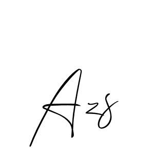 Design your own signature with our free online signature maker. With this signature software, you can create a handwritten (Allison_Script) signature for name Azs. Azs signature style 2 images and pictures png