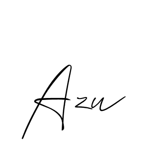 Azu stylish signature style. Best Handwritten Sign (Allison_Script) for my name. Handwritten Signature Collection Ideas for my name Azu. Azu signature style 2 images and pictures png