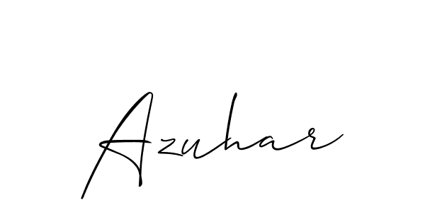 Design your own signature with our free online signature maker. With this signature software, you can create a handwritten (Allison_Script) signature for name Azuhar. Azuhar signature style 2 images and pictures png