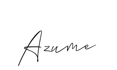 Design your own signature with our free online signature maker. With this signature software, you can create a handwritten (Allison_Script) signature for name Azume. Azume signature style 2 images and pictures png