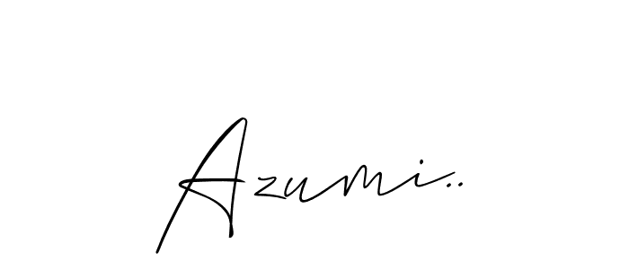 It looks lik you need a new signature style for name Azumi... Design unique handwritten (Allison_Script) signature with our free signature maker in just a few clicks. Azumi.. signature style 2 images and pictures png