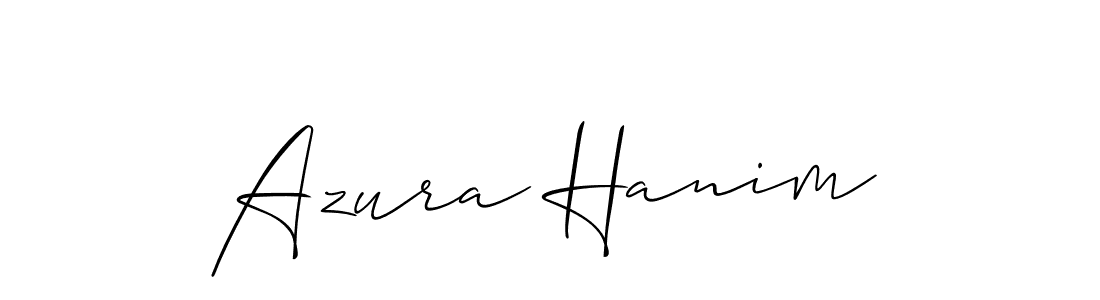 Also we have Azura Hanim name is the best signature style. Create professional handwritten signature collection using Allison_Script autograph style. Azura Hanim signature style 2 images and pictures png