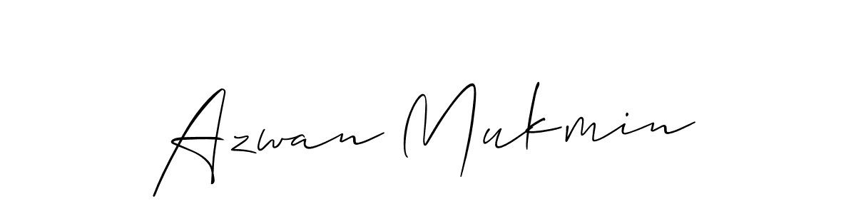 How to make Azwan Mukmin signature? Allison_Script is a professional autograph style. Create handwritten signature for Azwan Mukmin name. Azwan Mukmin signature style 2 images and pictures png