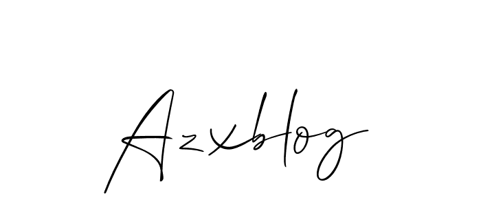 How to make Azxblog signature? Allison_Script is a professional autograph style. Create handwritten signature for Azxblog name. Azxblog signature style 2 images and pictures png