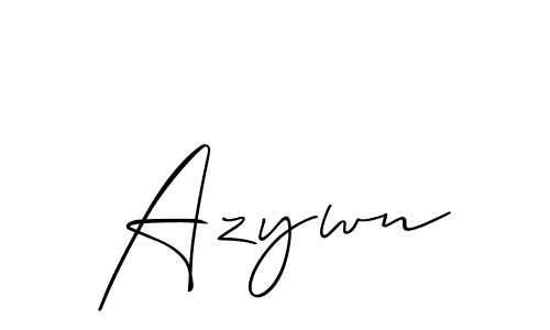 Use a signature maker to create a handwritten signature online. With this signature software, you can design (Allison_Script) your own signature for name Azywn. Azywn signature style 2 images and pictures png