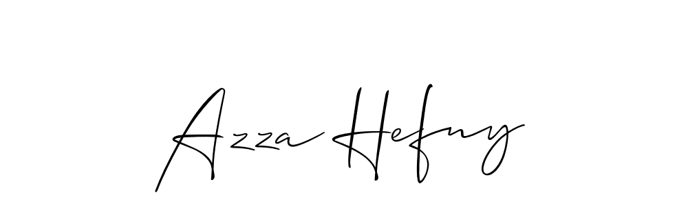 How to make Azza Hefny signature? Allison_Script is a professional autograph style. Create handwritten signature for Azza Hefny name. Azza Hefny signature style 2 images and pictures png