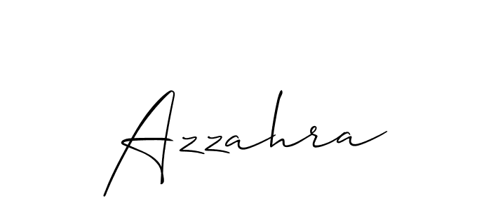 The best way (Allison_Script) to make a short signature is to pick only two or three words in your name. The name Azzahra include a total of six letters. For converting this name. Azzahra signature style 2 images and pictures png