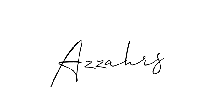 Also we have Azzahrs name is the best signature style. Create professional handwritten signature collection using Allison_Script autograph style. Azzahrs signature style 2 images and pictures png