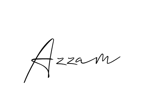 Azzam stylish signature style. Best Handwritten Sign (Allison_Script) for my name. Handwritten Signature Collection Ideas for my name Azzam. Azzam signature style 2 images and pictures png