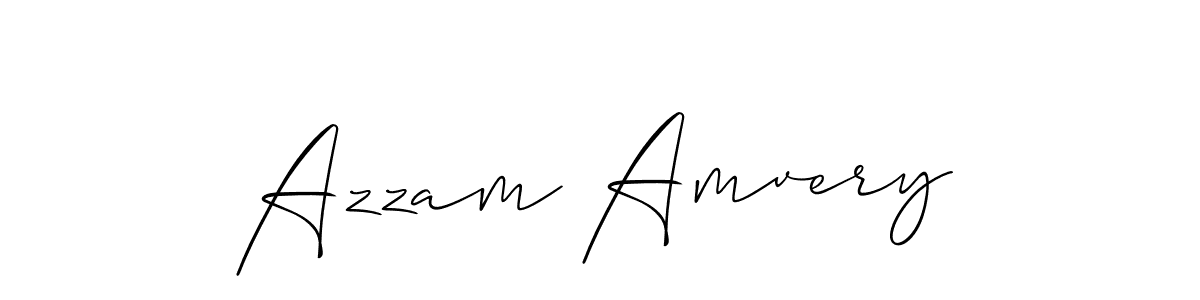 Allison_Script is a professional signature style that is perfect for those who want to add a touch of class to their signature. It is also a great choice for those who want to make their signature more unique. Get Azzam Amvery name to fancy signature for free. Azzam Amvery signature style 2 images and pictures png