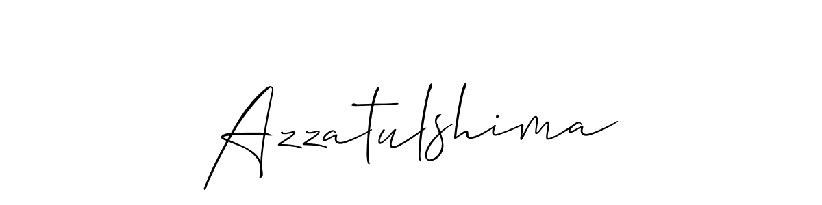if you are searching for the best signature style for your name Azzatulshima. so please give up your signature search. here we have designed multiple signature styles  using Allison_Script. Azzatulshima signature style 2 images and pictures png