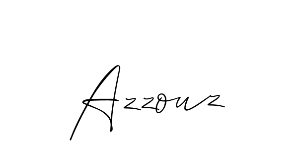 You should practise on your own different ways (Allison_Script) to write your name (Azzouz) in signature. don't let someone else do it for you. Azzouz signature style 2 images and pictures png
