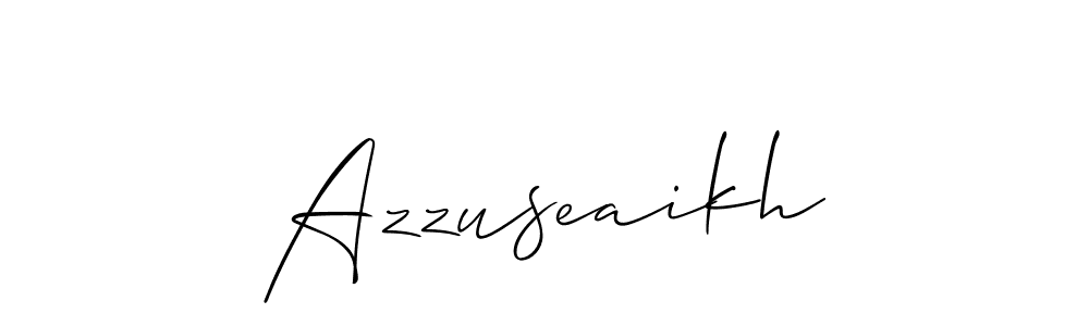Make a beautiful signature design for name Azzuseaikh. With this signature (Allison_Script) style, you can create a handwritten signature for free. Azzuseaikh signature style 2 images and pictures png