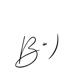 Similarly Allison_Script is the best handwritten signature design. Signature creator online .You can use it as an online autograph creator for name B*). B*) signature style 2 images and pictures png