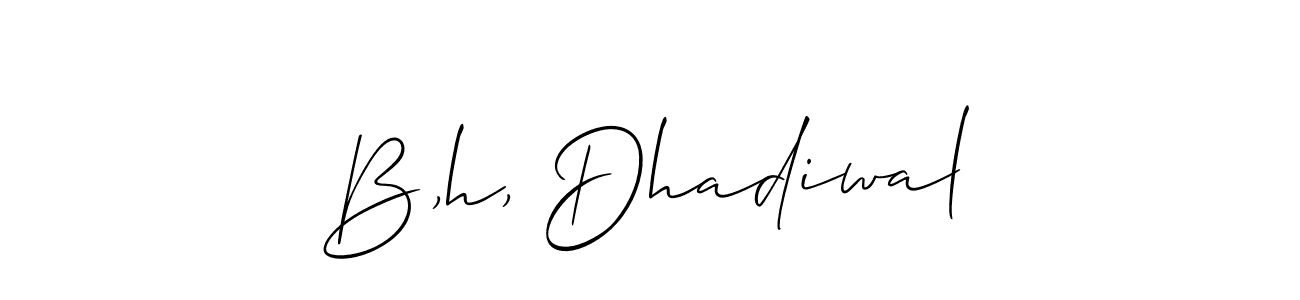 Check out images of Autograph of B,h, Dhadiwal name. Actor B,h, Dhadiwal Signature Style. Allison_Script is a professional sign style online. B,h, Dhadiwal signature style 2 images and pictures png