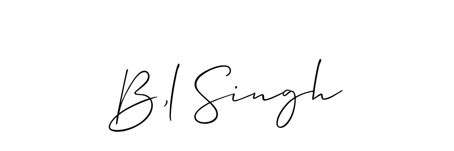 Create a beautiful signature design for name B,l Singh. With this signature (Allison_Script) fonts, you can make a handwritten signature for free. B,l Singh signature style 2 images and pictures png