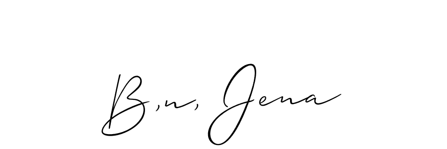 Also we have B,n, Jena name is the best signature style. Create professional handwritten signature collection using Allison_Script autograph style. B,n, Jena signature style 2 images and pictures png