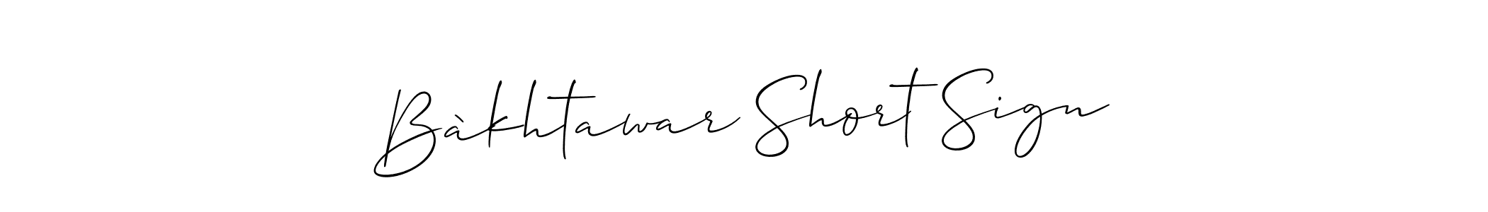 Similarly Allison_Script is the best handwritten signature design. Signature creator online .You can use it as an online autograph creator for name Bàkhtawar Short Sign. Bàkhtawar Short Sign signature style 2 images and pictures png