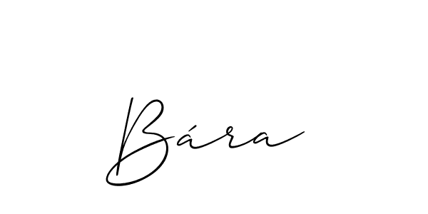 You should practise on your own different ways (Allison_Script) to write your name (Bára ) in signature. don't let someone else do it for you. Bára  signature style 2 images and pictures png