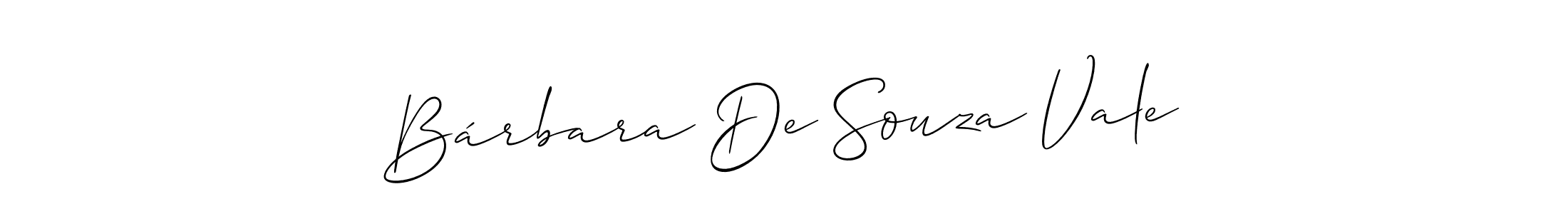 if you are searching for the best signature style for your name Bárbara De Souza Vale. so please give up your signature search. here we have designed multiple signature styles  using Allison_Script. Bárbara De Souza Vale signature style 2 images and pictures png