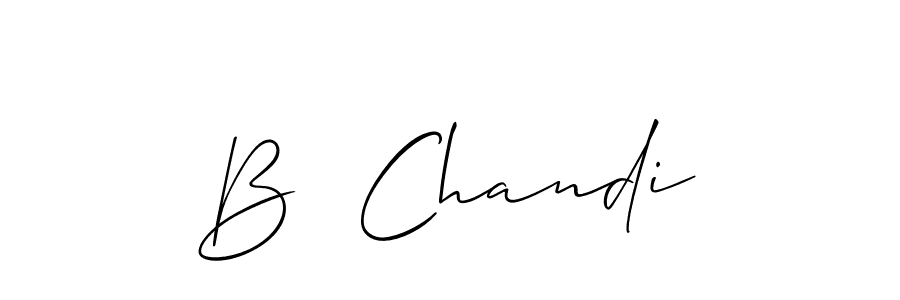 Design your own signature with our free online signature maker. With this signature software, you can create a handwritten (Allison_Script) signature for name B  Chandi. B  Chandi signature style 2 images and pictures png