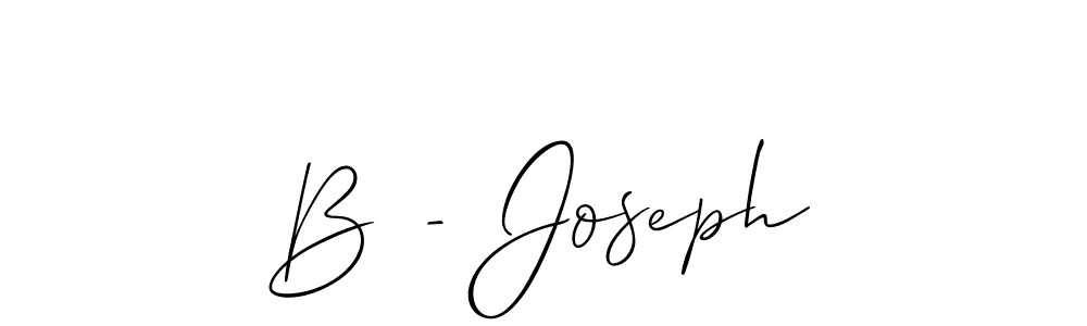 Create a beautiful signature design for name B - Joseph. With this signature (Allison_Script) fonts, you can make a handwritten signature for free. B - Joseph signature style 2 images and pictures png