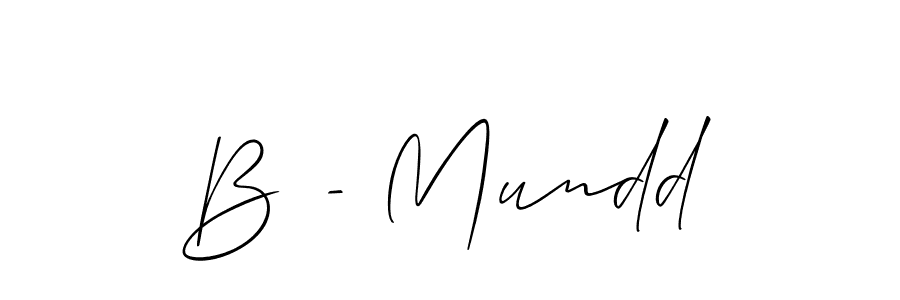 Once you've used our free online signature maker to create your best signature Allison_Script style, it's time to enjoy all of the benefits that B - Mundd name signing documents. B - Mundd signature style 2 images and pictures png