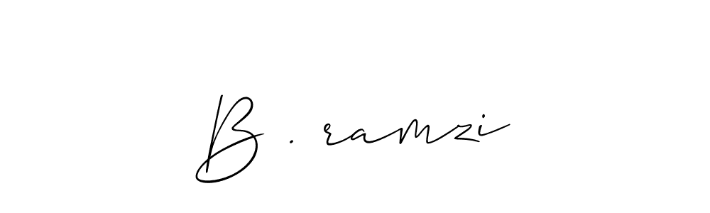 Design your own signature with our free online signature maker. With this signature software, you can create a handwritten (Allison_Script) signature for name B . ramzi. B . ramzi signature style 2 images and pictures png