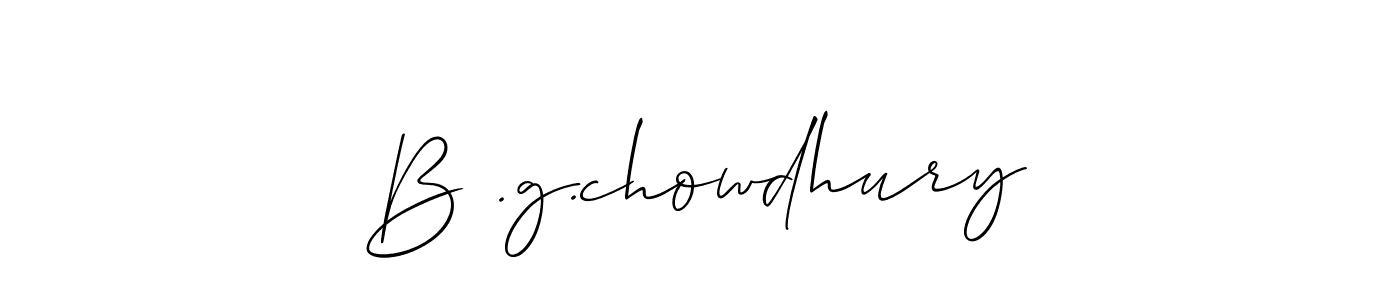 How to Draw B .g.chowdhury signature style? Allison_Script is a latest design signature styles for name B .g.chowdhury. B .g.chowdhury signature style 2 images and pictures png