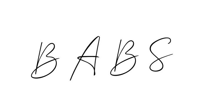 if you are searching for the best signature style for your name B A B S. so please give up your signature search. here we have designed multiple signature styles  using Allison_Script. B A B S signature style 2 images and pictures png