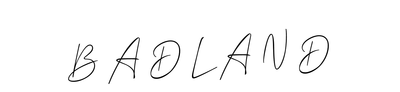 Best and Professional Signature Style for B A D L A N D. Allison_Script Best Signature Style Collection. B A D L A N D signature style 2 images and pictures png