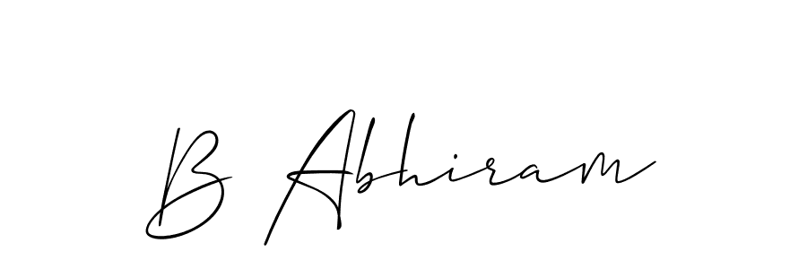 Allison_Script is a professional signature style that is perfect for those who want to add a touch of class to their signature. It is also a great choice for those who want to make their signature more unique. Get B Abhiram name to fancy signature for free. B Abhiram signature style 2 images and pictures png