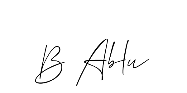 How to Draw B Ablu signature style? Allison_Script is a latest design signature styles for name B Ablu. B Ablu signature style 2 images and pictures png