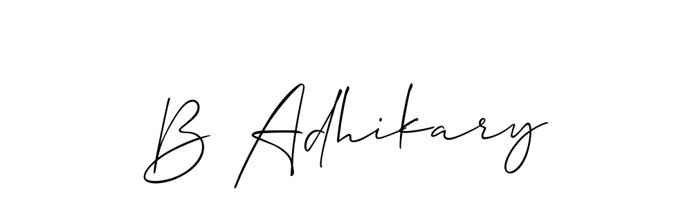 Best and Professional Signature Style for B Adhikary. Allison_Script Best Signature Style Collection. B Adhikary signature style 2 images and pictures png