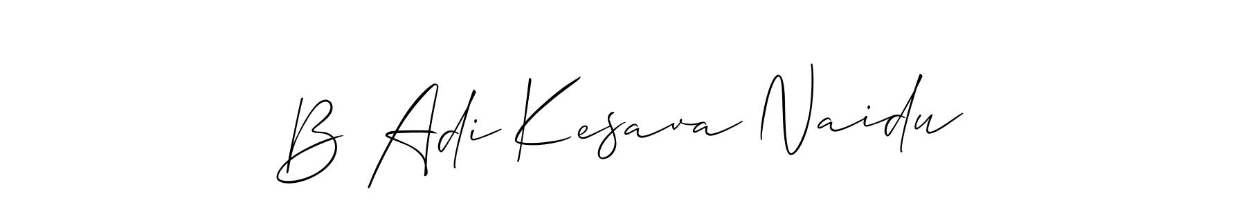 Create a beautiful signature design for name B Adi Kesava Naidu. With this signature (Allison_Script) fonts, you can make a handwritten signature for free. B Adi Kesava Naidu signature style 2 images and pictures png