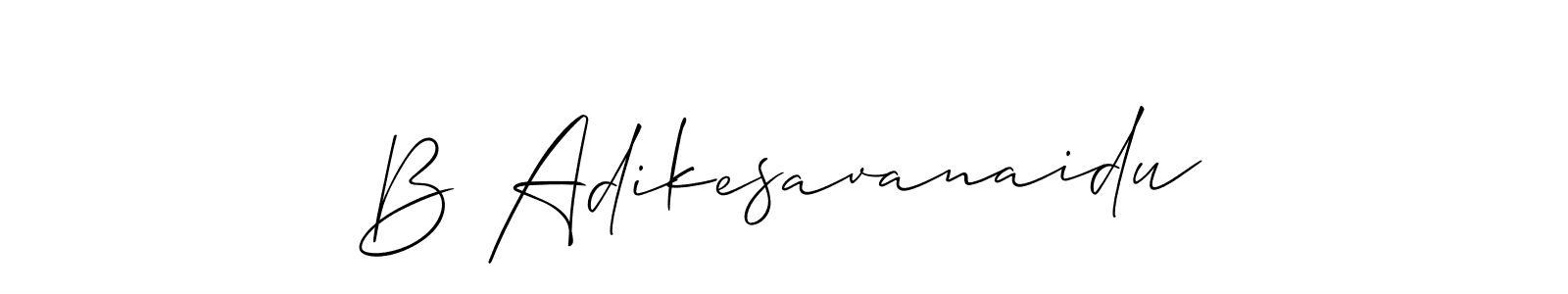 Create a beautiful signature design for name B Adikesavanaidu. With this signature (Allison_Script) fonts, you can make a handwritten signature for free. B Adikesavanaidu signature style 2 images and pictures png