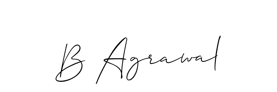 It looks lik you need a new signature style for name B Agrawal. Design unique handwritten (Allison_Script) signature with our free signature maker in just a few clicks. B Agrawal signature style 2 images and pictures png