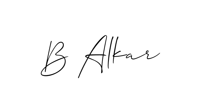 How to Draw B Alkar signature style? Allison_Script is a latest design signature styles for name B Alkar. B Alkar signature style 2 images and pictures png