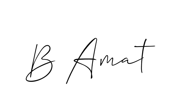 if you are searching for the best signature style for your name B Amat. so please give up your signature search. here we have designed multiple signature styles  using Allison_Script. B Amat signature style 2 images and pictures png