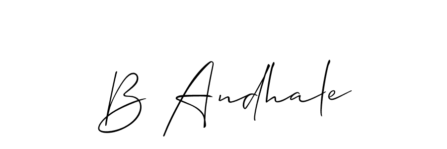 Create a beautiful signature design for name B Andhale. With this signature (Allison_Script) fonts, you can make a handwritten signature for free. B Andhale signature style 2 images and pictures png