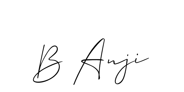 It looks lik you need a new signature style for name B Anji. Design unique handwritten (Allison_Script) signature with our free signature maker in just a few clicks. B Anji signature style 2 images and pictures png