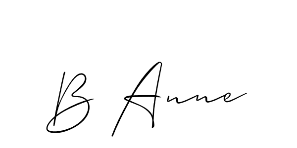 if you are searching for the best signature style for your name B Anne. so please give up your signature search. here we have designed multiple signature styles  using Allison_Script. B Anne signature style 2 images and pictures png